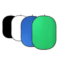 מתקפל כפול צד כחול ירוק מסך מוצק צבע צילום רקע פוליאסטר באינטרנט בשידור חי זרם וידאו סטודיו רקעים