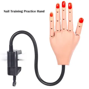 Outils d'art des ongles, main d'entraînement professionnelle pour faux ongles + 200 embouts d'ongles, fournitures de manucure, main mannequin pour l'entraînement des ongles - Product Image 3