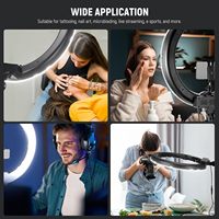 NEEWER Ring Light 18 pouces Kit 55W 5600K Professional LED Ring Light Tattoo Lash Extension Barber Makeup Photography Lighting