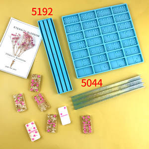 Soportes rectangulares decorativos de primera calidad, bandeja de dados de resina, molde de silicona - Product Image 4