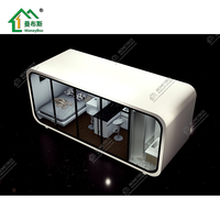 Conteneur pre-plucked portable de luxe, pack plat modulaire extérieur, cabine de bureau, pod de bureau pour apple, jardin