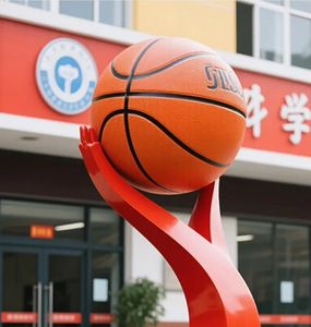Escultura de Balón de Fútbol de FRP de Alta Calidad para Exteriores, Estatua Gigante de Fútbol, Voleibol y Tenis de Fibra de Vidrio para Plaza de Ciudad, Personalizable - Product Image 3