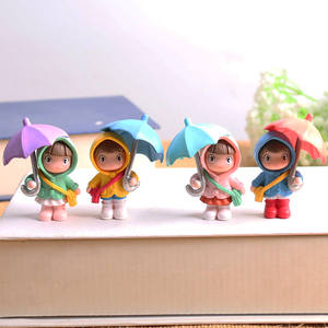 Poupée <span class=keywords><strong>Mei</strong></span> Fille Tenant un Parapluie en PVC, Mignonne, Style Dessin Animé, Décoration Créative pour Bureau et Chambre, Micro-Paysage, Fabriquée en Chine, Prête à l'Expédition - Product Image 4