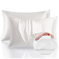 Ensemble de taies d'oreiller en satin de soie de mûrier 100% gris foncé personnalisé, fermeture à rabat, housse de coussin douce, bénéfique pour les cheveux, la peau et la literie