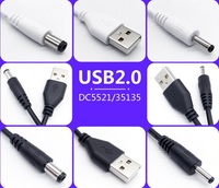 USB 2.0 a mâle vers DC 5.5*2.5mm 35135 adaptateur d'alimentation cc câble de charge 5V 2A 3A