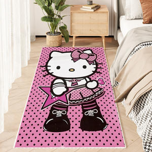 Alfombra de Terciopelo Cristalino Stella Lou, Rectangular, 2x6 Pies, Diseño de Dibujos Animados, para Dormitorio, Junto a la Cama, Sofá, Decoración del Hogar - Product Image 3