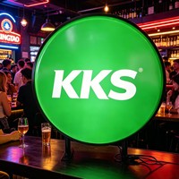 Lumière néon LED personnalisée de forme ronde, logo personnalisé, enseigne au néon LED pour bar, affichage publicitaire extérieur