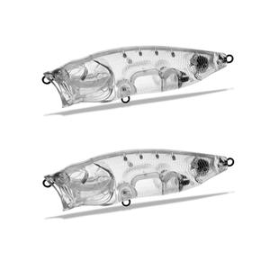 Top Right T-9221 80mm 12.7g Appât artificiel Popper MG POPMAX Corps <span class=keywords><strong>d</strong></span>'appât non peints Blancs Appâts <span class=keywords><strong>de</strong></span> pêche Blancs - Product Image 2