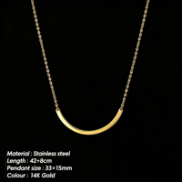 Collier Pendentif EManco Tendance Simple Géométrique Carré Tube Chaîne Accessoire de Fête Boutique Chaîne de Clavicule