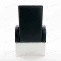 Nouveau fauteuil de pédicure en cuir noir avec cuvette en acier inoxydable, fauteuil de pédicure de luxe sans plomberie, fauteuil de massage des pieds, fauteuil de salon de manucure