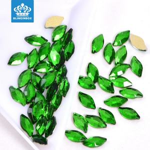 Lot de 50 formes de cristaux K9, strass de couleur vert, 3D, à dos plat, pour Nail Art, décoration d'ongles, 25 couleurs, C06 - Product Image 4