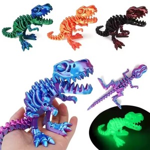 Ensemble de modèles de dinosaures imprimés en 3D, jouet anti-stress rotatif, squelette de Tyrannosaurus Rex, cadeau pour les anniversaires des enfants - Product Image 2
