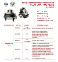 6319535 Adecuado para la Placa de Control de Flujo del Conjunto de Inyectores de Combustible DEF-Smart Serie F2 24H/7207-0666A