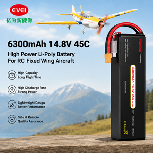 Penjualan Pabrik Baterai Drone Kapasitas Besar 6300mAh 14.8V 45C Lipo Paket Baterai Drone Fpv untuk Drone Multi-rotor dan Sayap Tetap - Product Image 3