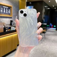 Coque de téléphone IMD effet vague de glace électroplaquée, coque Yusha à grande ouverture pour iPhone 14 15, protection anti-chute