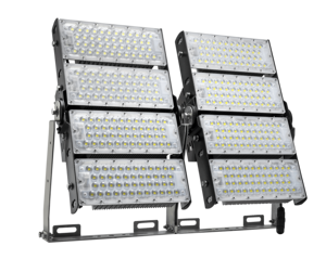 Mât d'éclairage doré brillant IP65 en acier conique dodécagonal de 25M, 26M, 27M, 28M, 30M, 35M avec système de levage et d'abaissement pour stade - Product Image 2