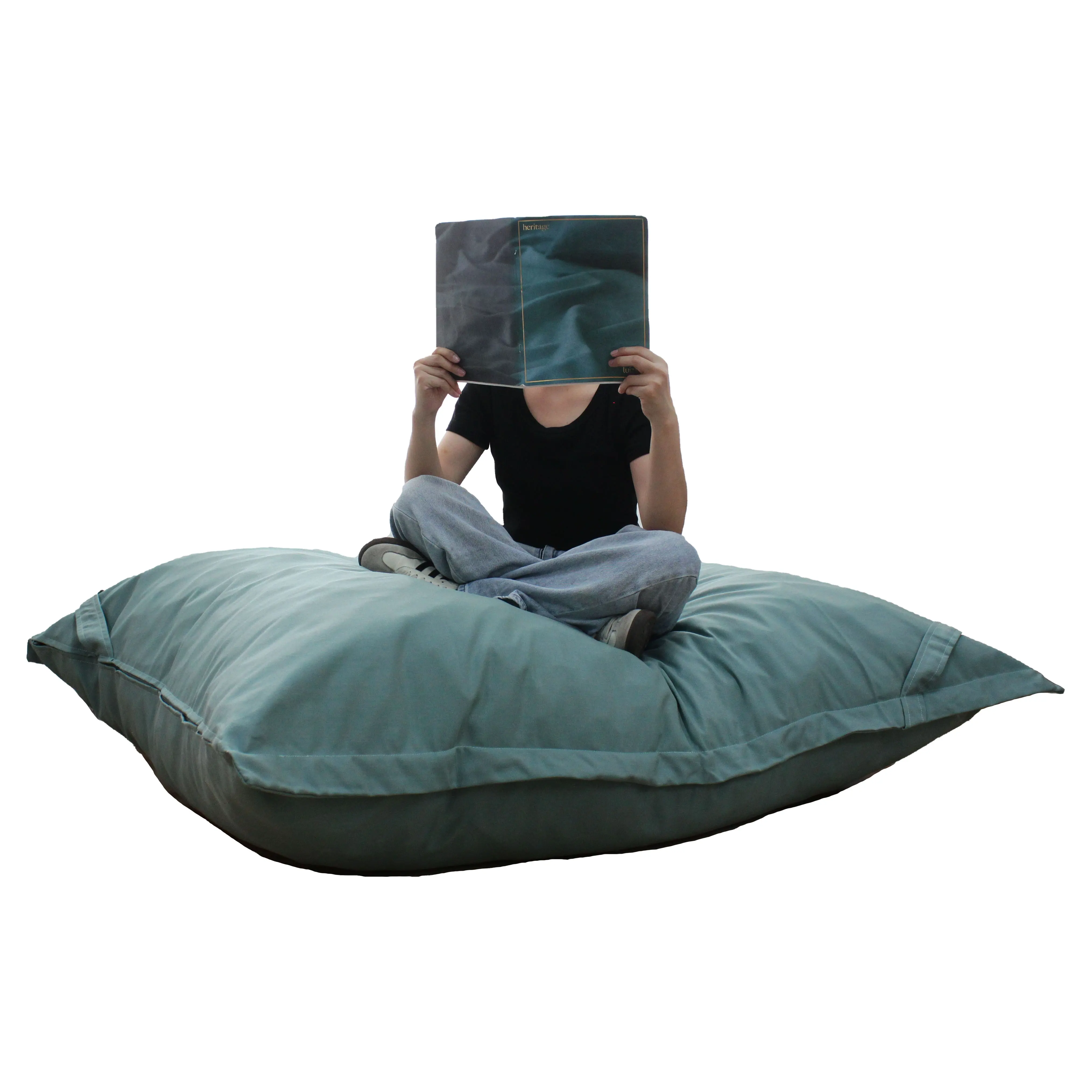 Mit blauem Schaum gefüllter Sitzsack Lazy Sofa