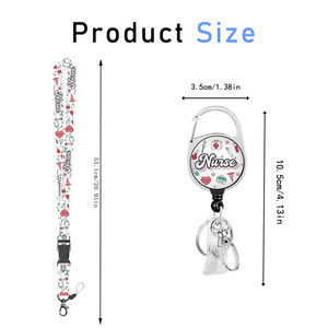 Stéthoscope en forme de cœur avec clip dorsal rotatif à 360 degrés, boucle rétractable facile à tirer et cordon détachable (infirmière) - Product Image 4