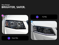 Ensemble de phares pour Skoda Octavia A7 2015-2017, avec feux de jour (DRL) à sourcils blancs et clignotants séquentiels, phare de voiture, feu stop