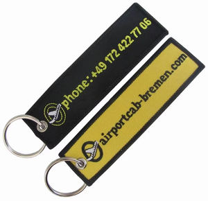 Llavero bordado de nailon duradero, logotipo y texto personalizados para decoración de bolsas y equipos al aire libre - Product Image 1