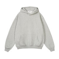 Sweat-shirt à capuche personnalisé en coton bouclé épais, couleur unie, décontracté, avec impression et broderie DIY, manches longues