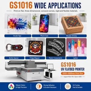 UV Flatbed Printer 1016 100x160cm Dual Head White Ink G5 I3200 Acrylic Glass Metal Wood Leather <b>Ceramic</b> Printing Machine - Product Image 4