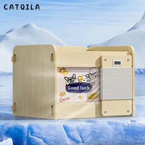 Nido de madera universal con aire acondicionado, artefacto de refrigeración ecológico para mascotas, gatos, perros, almohadilla de hielo, cama, casa, embalaje de cartón - Product Image 3