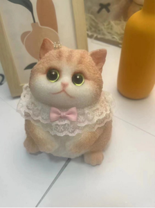 ของเล่นบีบแมวอ้วนสามมิติแบบเน็ตไอดอล วาดลายด้วยมือ DIY แมวเหมือนจริง บีบคลายเครียด มีเสียงดนตรี ของเล่นแมวแบบแข็ง - Product Image 3