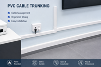 Goulotte de câblage murale mini en PVC auto-adhésive pour la gestion des fils électriques