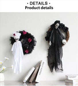 Guirnalda de Fantasmas Blancos para Colgar en la Puerta de Halloween, Decoración Espeluznante para Fiestas, Adornos para Casa Embrujada - Product Image 6