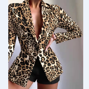 Abrigo <span class=keywords><strong>Retro</strong></span> de un solo botón para mujer, chaqueta Sexy de longitud media, elegante, para otoño e invierno, para oficina - Product Image 1