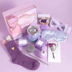Ideas de Regalos Únicos al por Mayor para Mujeres, Madres, Hermanas y Amigas 2023, Sets de Regalo Color Morado para Niñas con la Frase 'Mejorarte Pronto' - Product Image 4