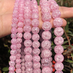 Perline Rotonde in <span class=keywords><strong>Quarzo</strong></span> <span class=keywords><strong>Rosa</strong></span> Screpolato da 6/8/10mm all'Ingrosso per Creazione di Gioielli Fai-da-Te - Product Image 5