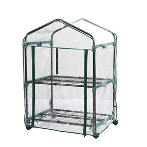 Petite serre de jardin d'extérieur moderne et écologique avec couverture en tissu non tissé et structure métallique - Product Image 5