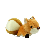 Jouet mignon décoration sac à dos sac à main porte-clés breloques grande queue écureuil Animal peluche porte-clés pendentif