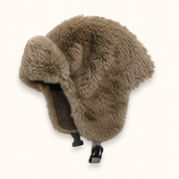 Gorro Ushanka Clásico Retro QOMA B72 de Invierno para Exteriores, Unisex, de Lujo, Resistente al Viento, Grueso y Cálido, de Spandex/Algodón