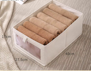 Clothing Organizer Pants <b>Storage</b> Box Rectangle Fabric Home Wardrobe Organizer With Handles And Compartments For <b>Clothes</b> <b>Storage</b> - Product Image 1