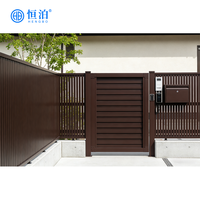 Portes battantes en aluminium à puissance élevée conçues sur mesure Porte piétonne intelligente Pliante Bonne intimité Moteur électrique automatique Villa
