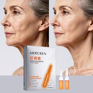 Suero Facial Vegano Orgánico MERCILEN con Hierbas Antienvejecimiento, Esencia de Astaxantina, Niacinamida, Ácido Hialurónico y Aceite de Coco <span class=keywords><strong>Antiarrugas</strong></span> - Product Image 1