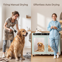 ALFAPET AP-50B(XXXL) Cabine de séchage pour animaux de compagnie, sécheuse pour chiens de très grande taille en acier inoxydable, triple moteur 4500W pour chiens jusqu'à 70 kg