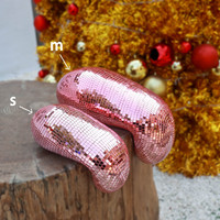 Boule Miroir Scintillante Décorative pour Remise de Diplôme - Sculpture Artisanale Étincelante Écologique et Étanche pour Fête d'Anniversaire, Décoration de Table Festive
