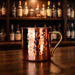 Mug isotherme portable en acier inoxydable plaqué cuivre, écologique, pour Moscow Mule, cocktails, bière, café et boissons glacées, 550 ml - Product Image 1