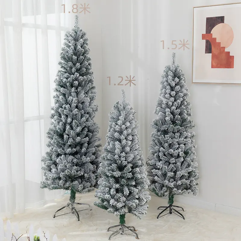 Оптовая продажа от производителя, 13 футов, 10 футов, огнестойкая Экологически чистая Рождественская елка из ПВХ с белым снегом для украшения рождества