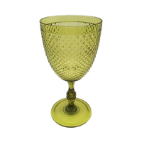 Gobelets à vin vintage transparents réutilisables de haute qualité verres à tasse de couleur personnalisée pour les mariages et les fêtes en plastique transparent