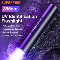 Senter UV SUPERFIRE Z05 395nm Portabel Dapat Diredupkan ABS Ultraviolet LED Blacklight Penggunaan Industri Deteksi Urine Hewan Peliharaan