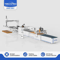 Línea de Producción CNC Inteligente TechPro 3.0 (TPM1325-3.0Line) Router de Madera ATC y Máquina de Anidamiento para Muebles de Madera MDF
