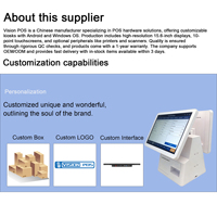 Système de point de vente tout-en-un avec écran tactile capacitif 10 points de 15,6 pouces, Windows/Android, imprimante thermique 58 mm/80 mm, caisse enregistreuse