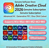 Suscripción de un Mes a Adobe Creative Cloud 2026, Original, Ps, Pr, AI, Generic Filling, Firefly, Cuenta para Mac/PC