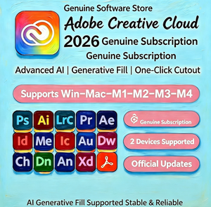 Abonnement mensuel Adobe Creative Cloud Tout-en-un 2026 authentique <span class=keywords><strong>Ps</strong></span> Pr AI Generic Filling Firefly pour Mac/PC - Product Image 1