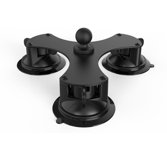 90mm Heavy-Duty Triple Suction Cup Car Camera Mount 360° Rotatable Windshield Holder for GoPro/Insta360/DJI Driving Accessory
